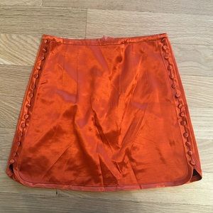 Burnt orange mini skirt